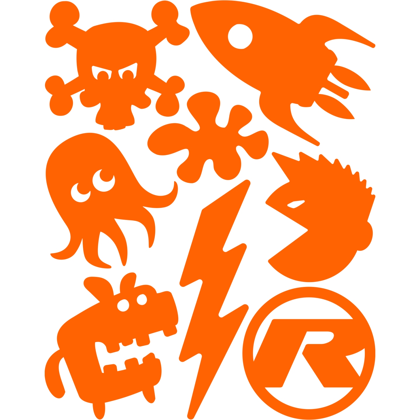 Produktbild von rie:sel design re:flex kids - Reflektierende Rahmensticker - rascal orange