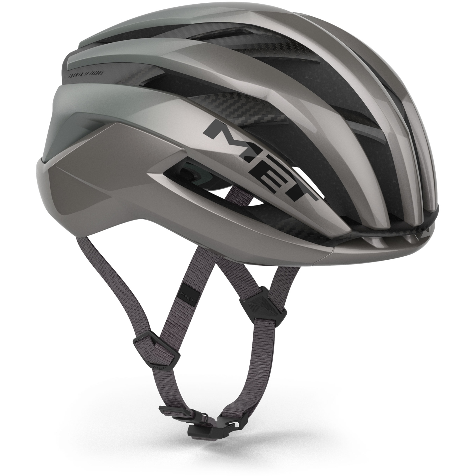 MET Trenta 3K Carbon Bike Helmet - Opal Gray/Glossy | BIKE24