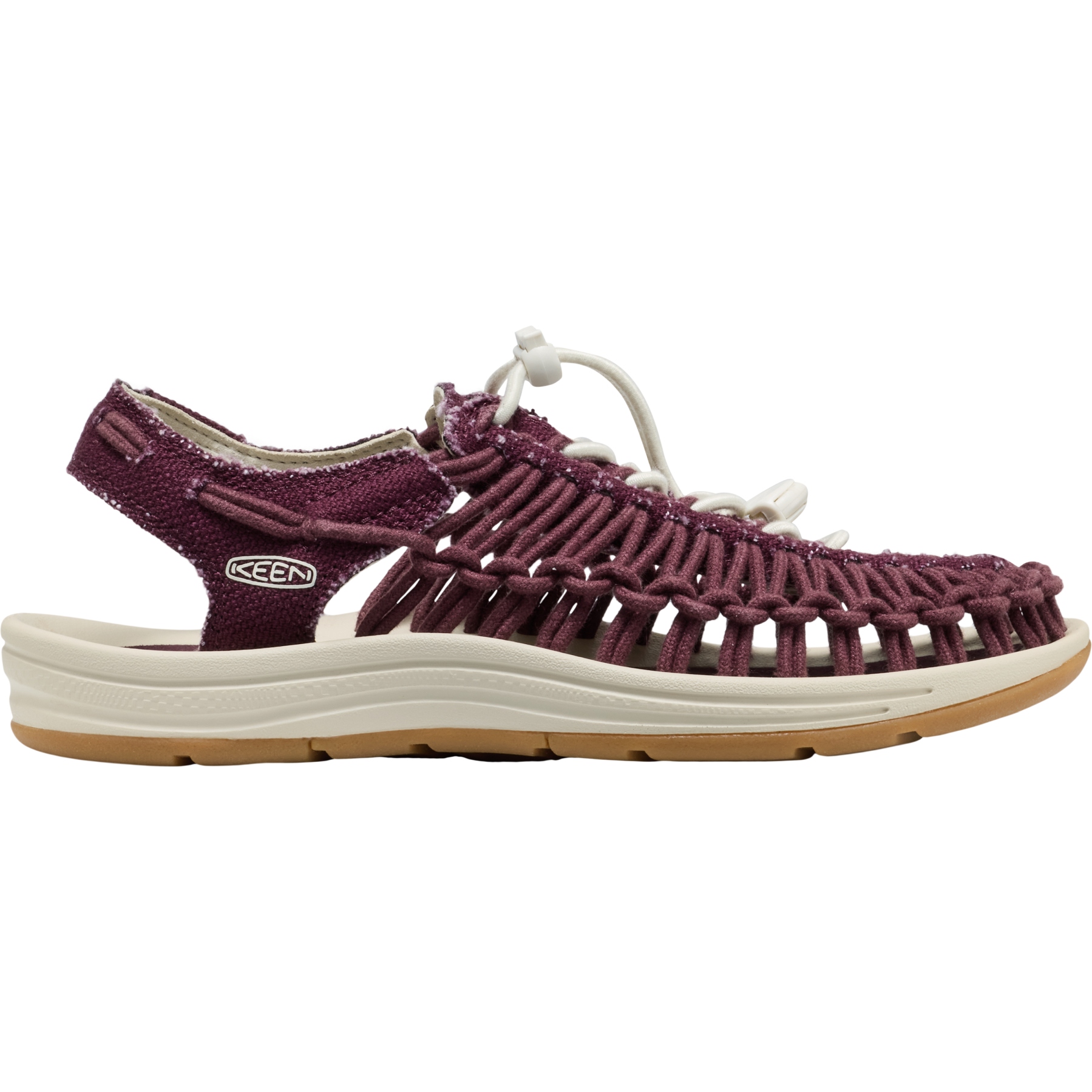 KEEN Uneek Canvas Sandals Women - Fig/Birch | BIKE24