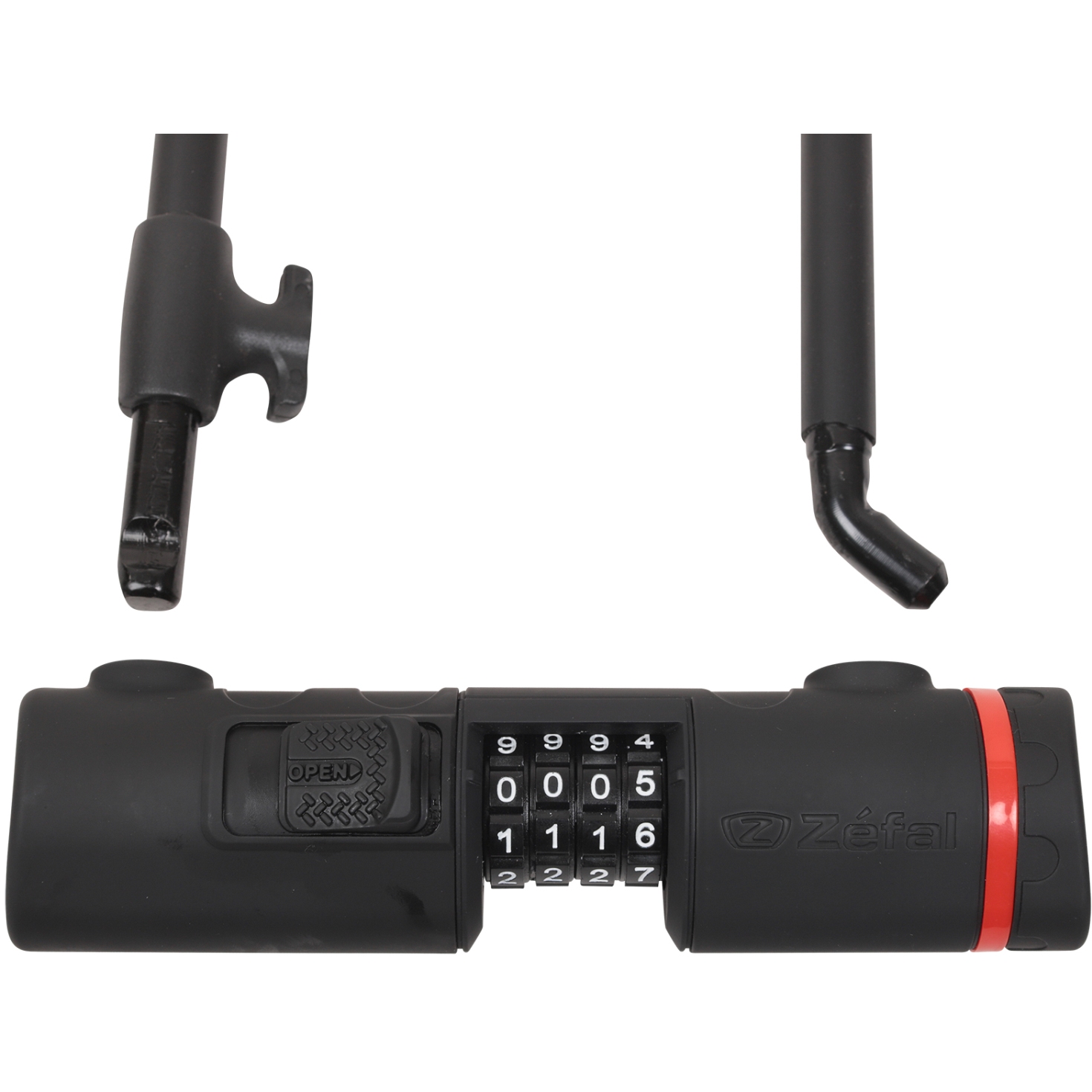 Zefal 4947B K-Traz U17 & Cable Extension U-Lock, Black