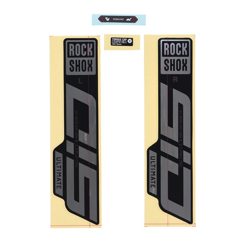 Produktbild von RockShox Decal Kit für 27.5/29&quot; SID Ultimate - gloss polar foil für high gloss black (2021)