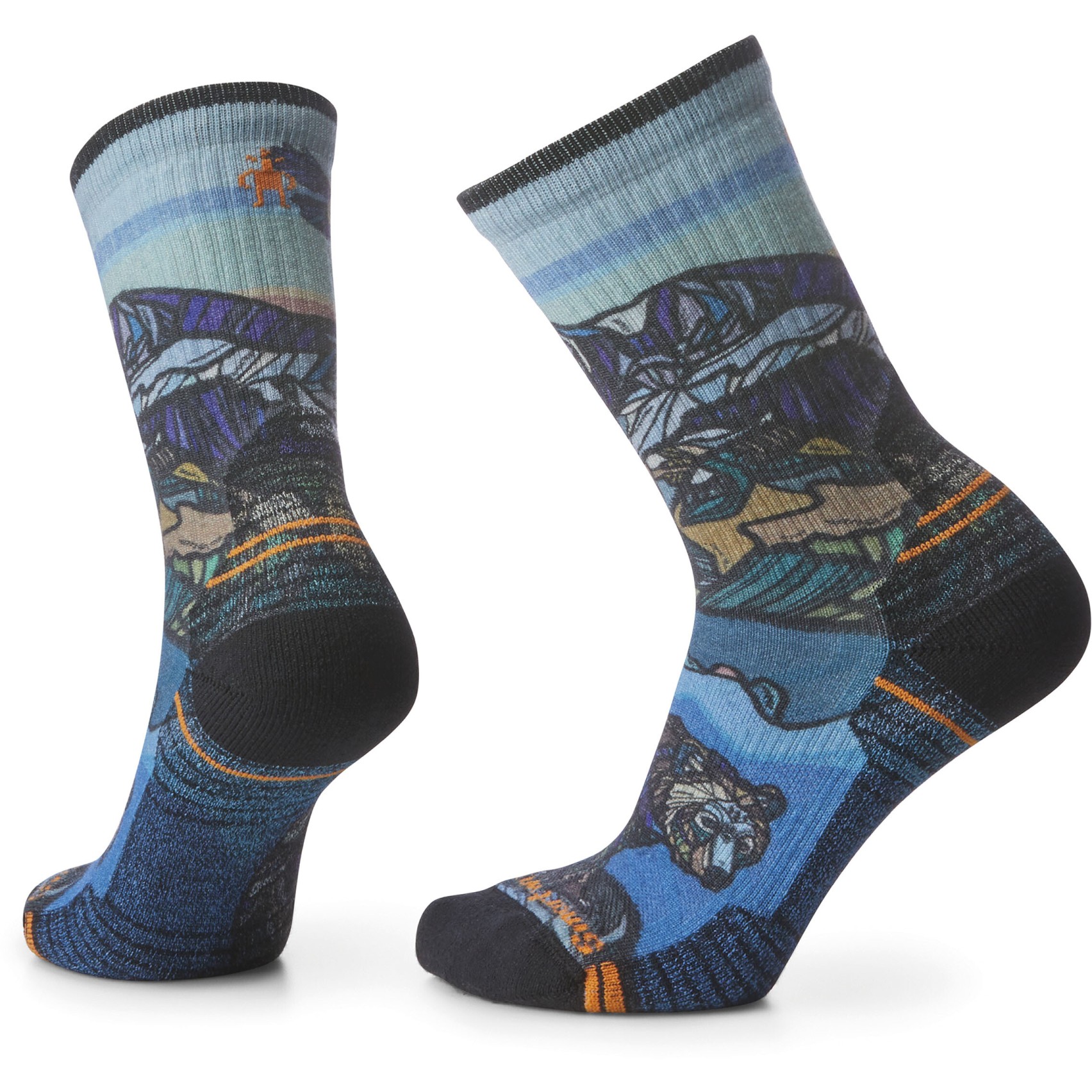 Picture of SmartWool Light Cushion Icy Range Print Crew Hiking Socks Women - 150 multi color
