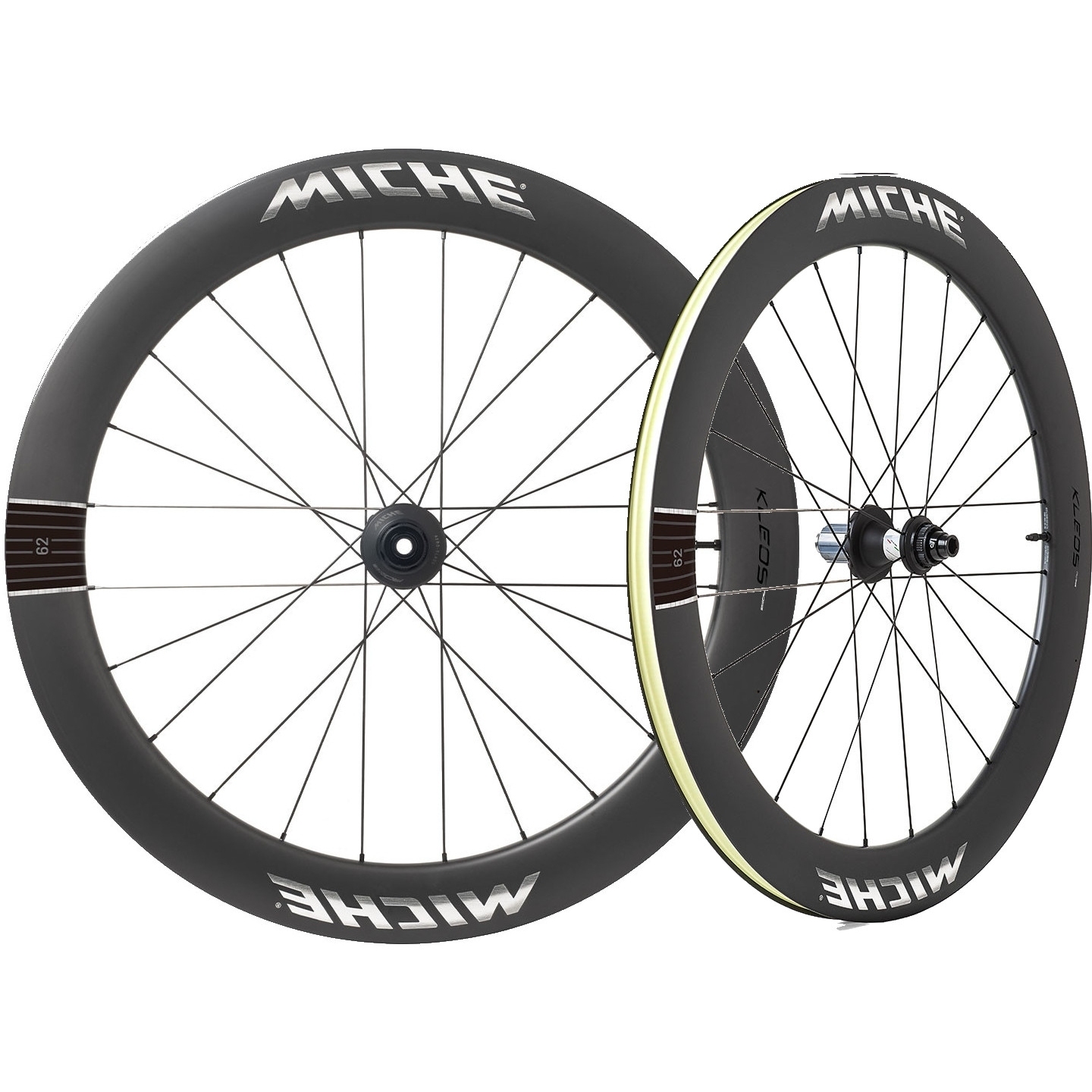 Photo produit de Miche Paire de Roues - Kleos RD 62 - 28&quot; | Carbon | Tubeless | Centerlock - 12x100mm | 12x142mm - Team Edition - SRAM XDR