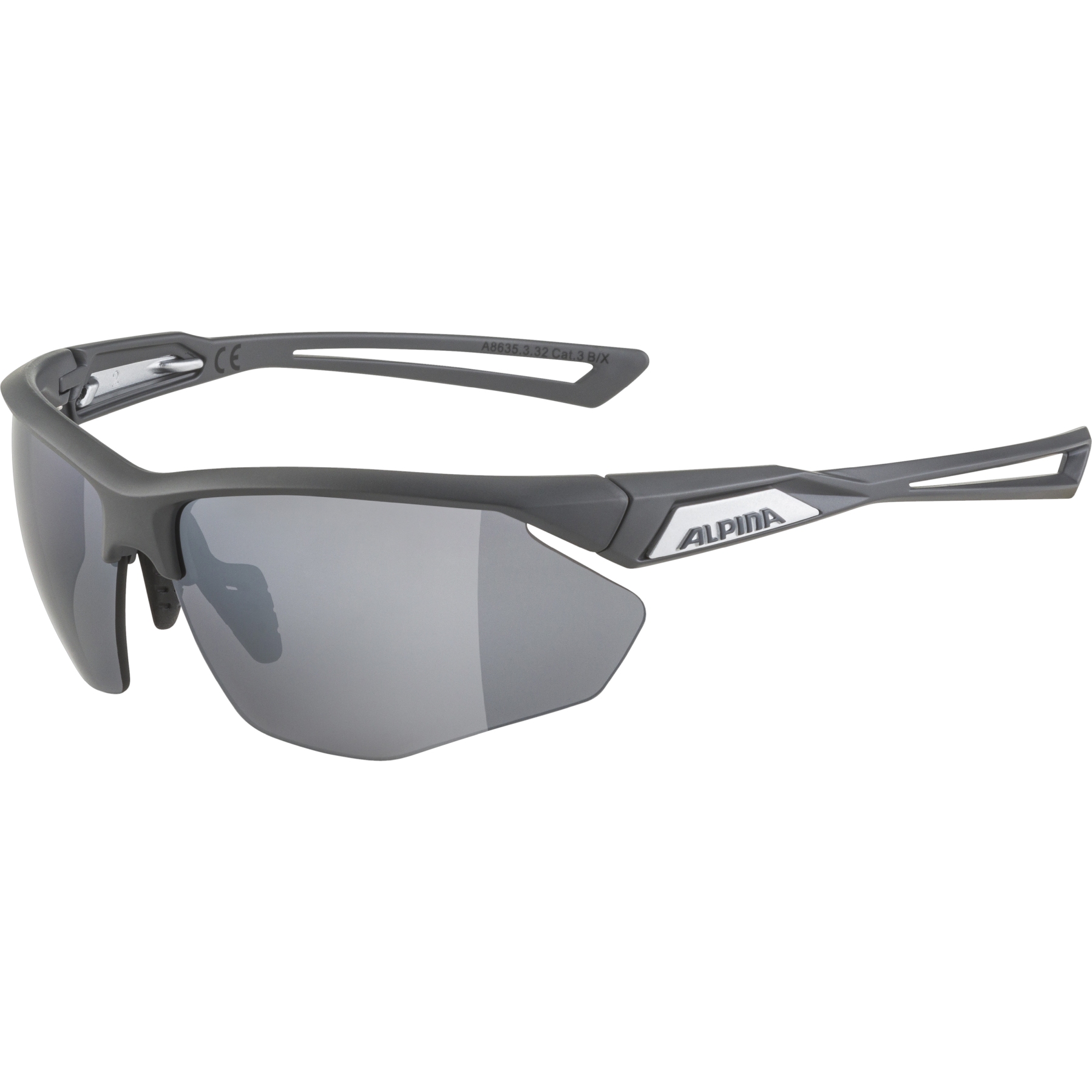 Produktbild von Alpina Nylos HR Brille - midnight-grey matt/silver mirror