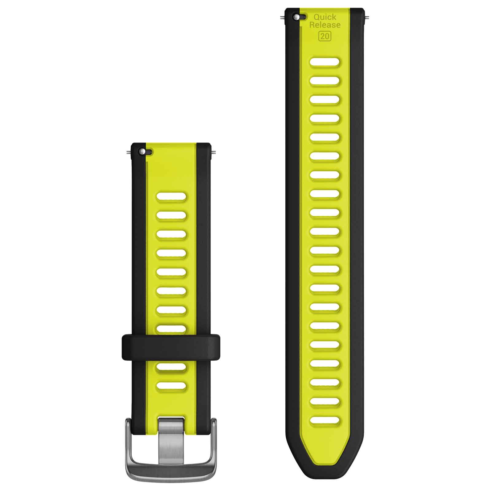 Garmin Schnellwechsel-Armband 20mm Silikon Black/Amp Yellow