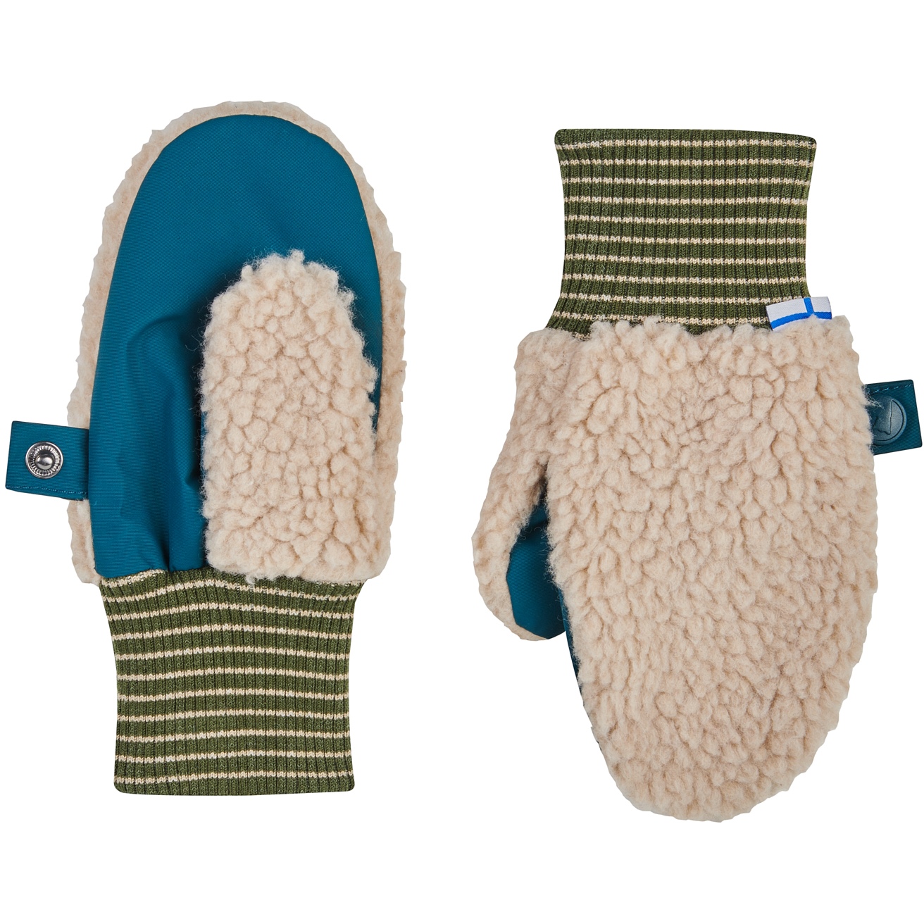 Picture of Finkid NUPUJUSSI TEDDY Mittens Kids - pebble