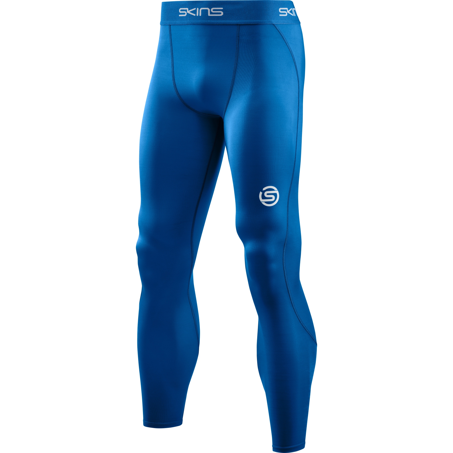 TRAIL RUNNING CLOTHING & SHOES Skins DNAMIC THERMAL - Tights - Men's - navy  blue/bright blue - Private Sport Shop