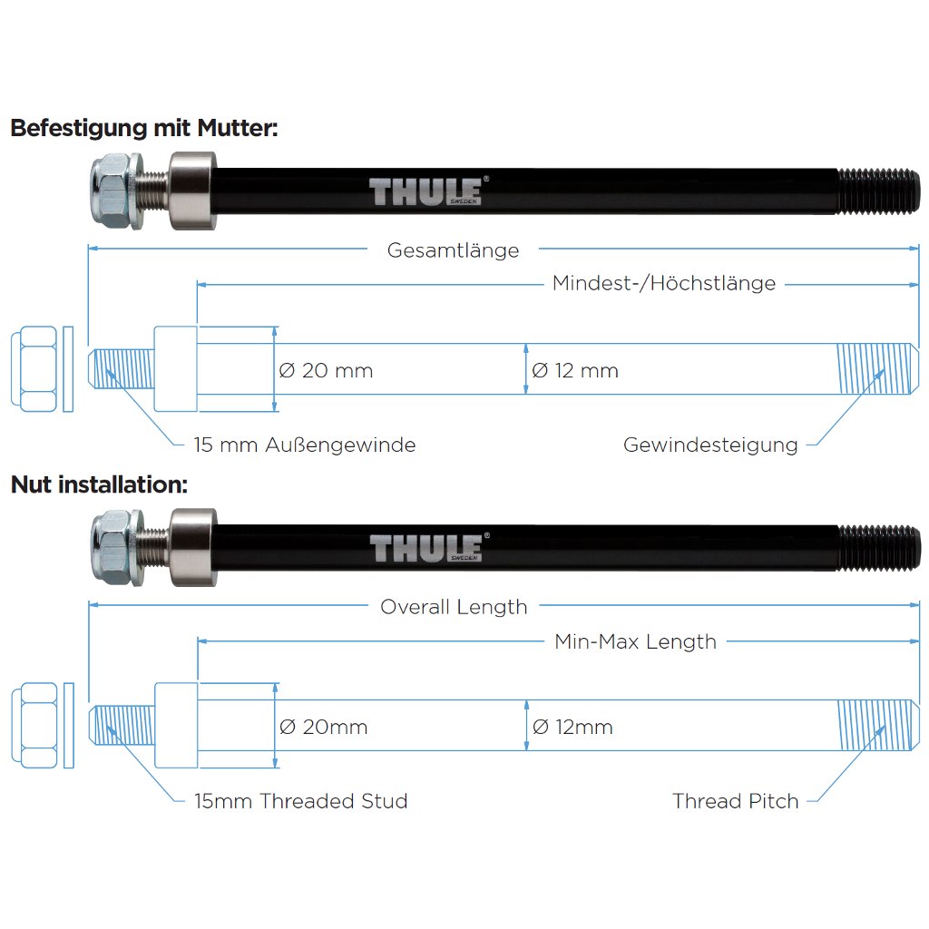 Thule Adapter für Steckachssysteme - 12x148mm - Boost