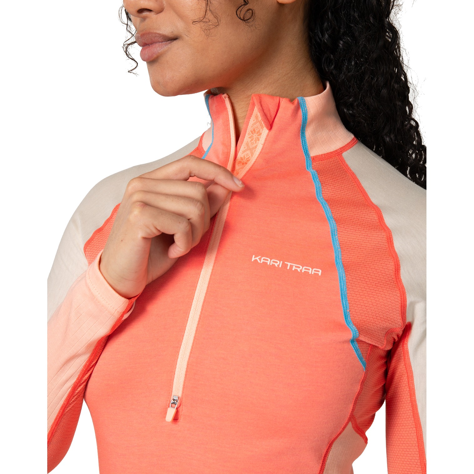 Blouse Kari Traa Femme XS (DE 34) - Gris, Manches Courtes, Polyester Respirant