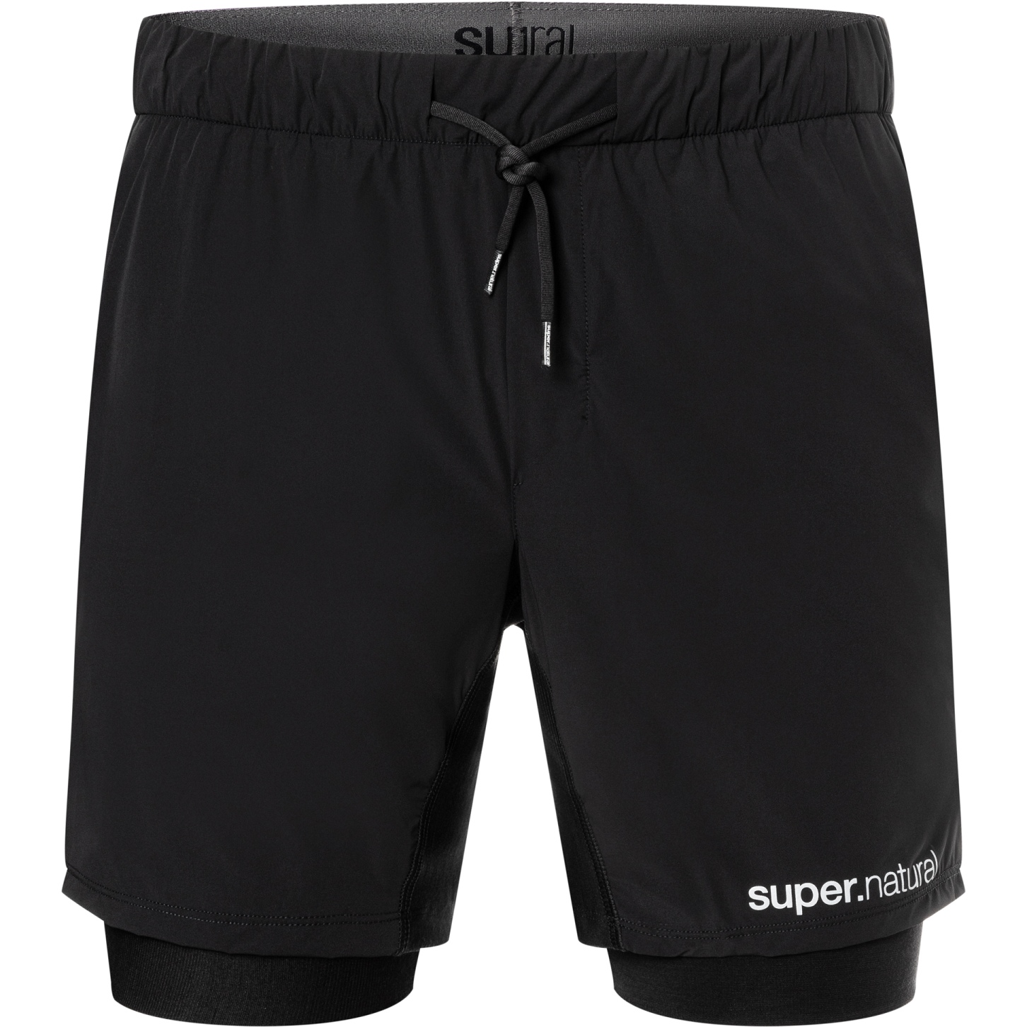 Produktbild von SUPER.NATURAL Double Layer Shorts Herren - Jet Black