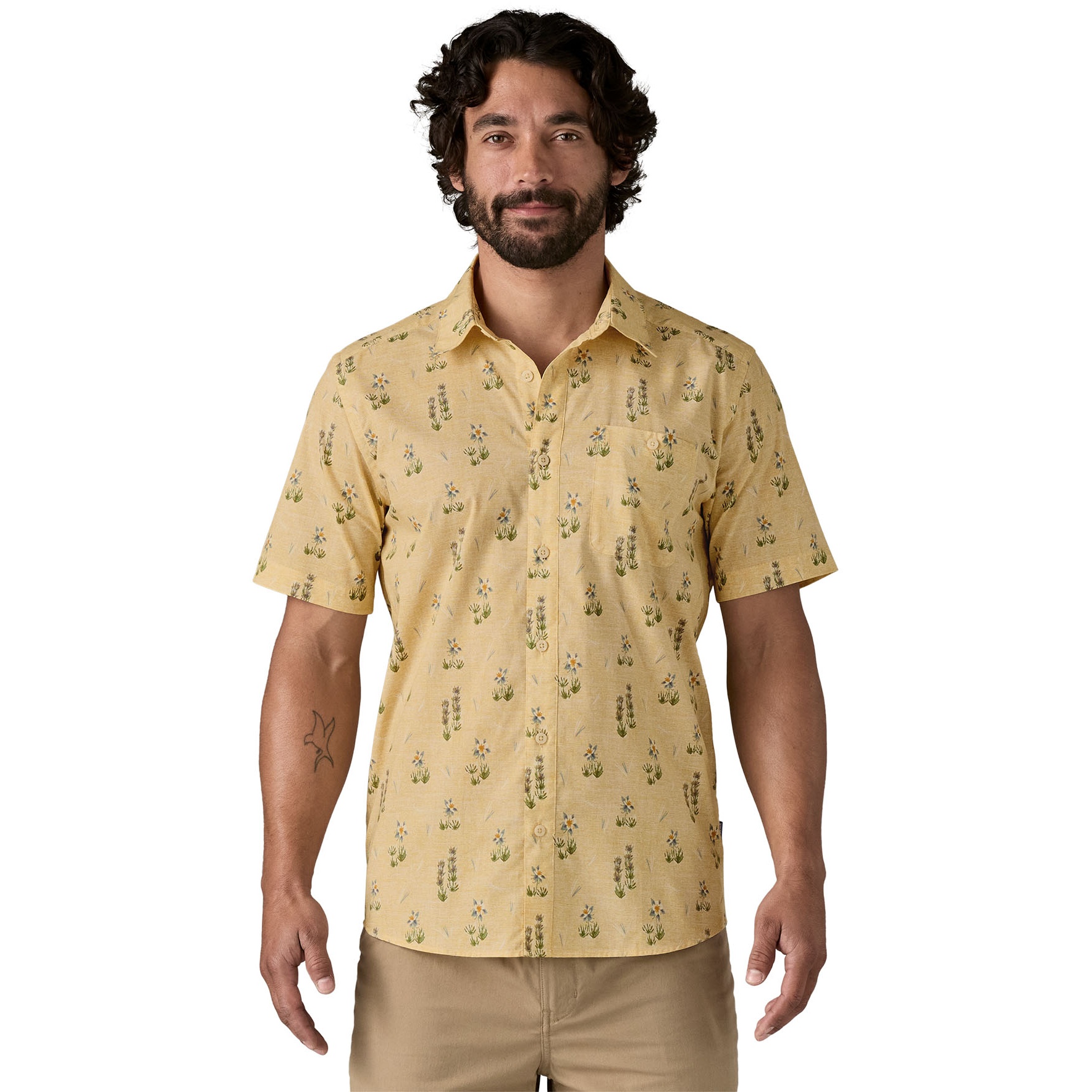 Productfoto van Patagonia Go To Overhemd Heren - Lupine Trail: Beeswax Tan