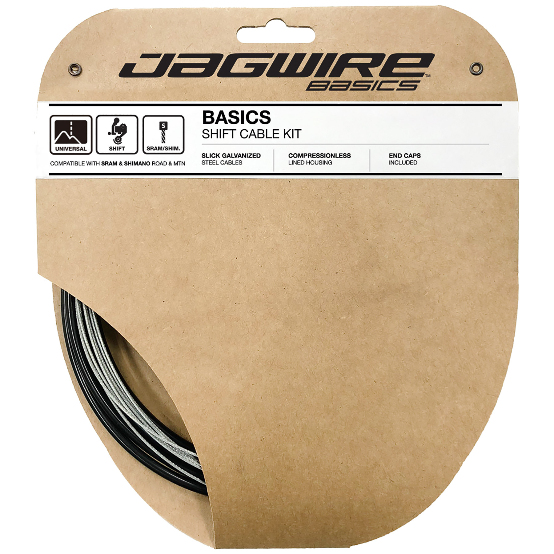 Image of Jagwire Basic Shift Cable Set - Shimano/SRAM - black