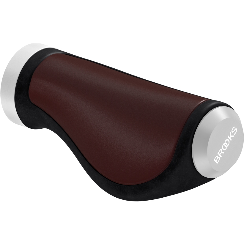 Produktbild von Brooks Ergonomic Leather Grip - Lenkergriffe für Drehgriffschalter 130/100 mm - braun