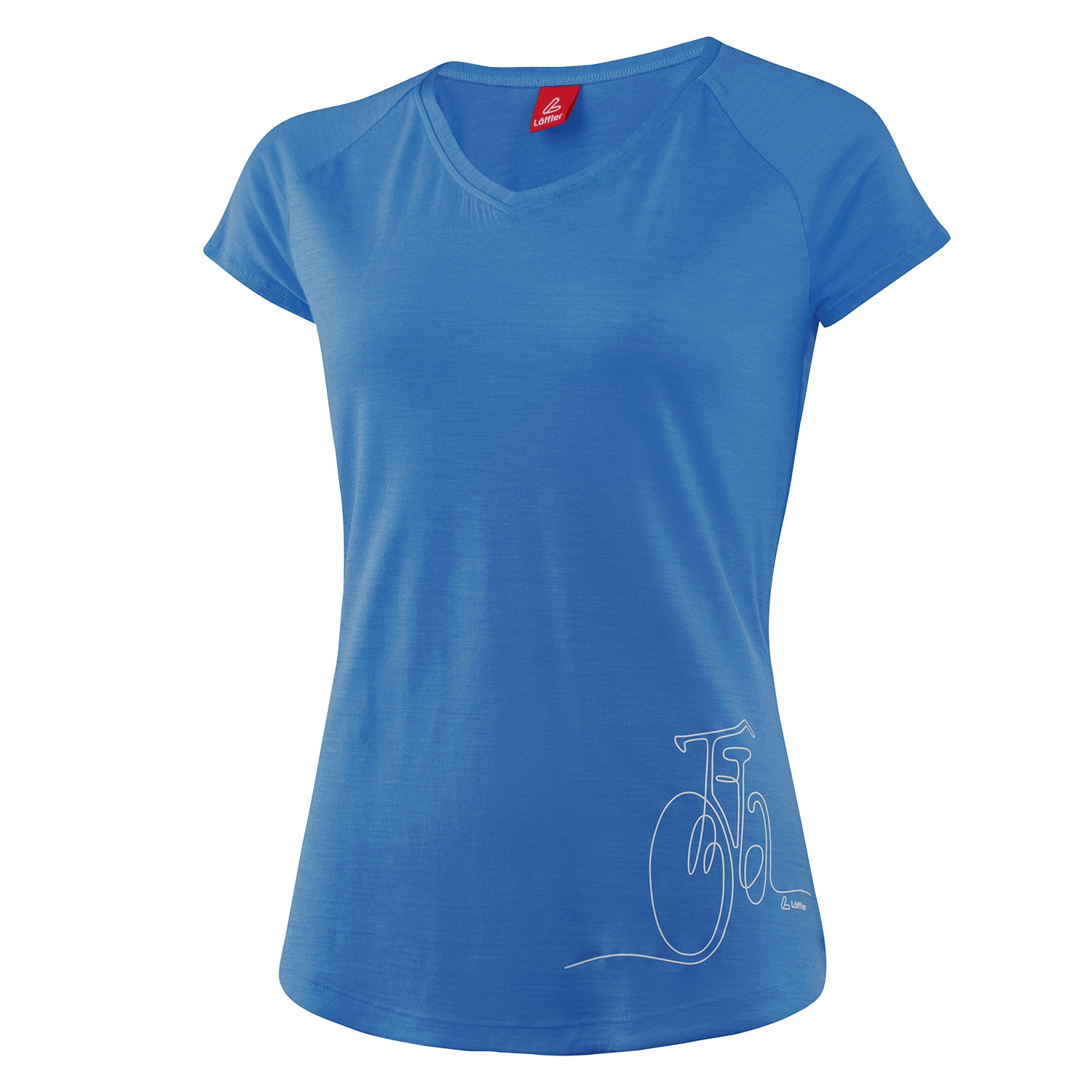 Picture of Löffler Bicycle Merino-Tencel Women&#039;s Printshirt - bluebird 467