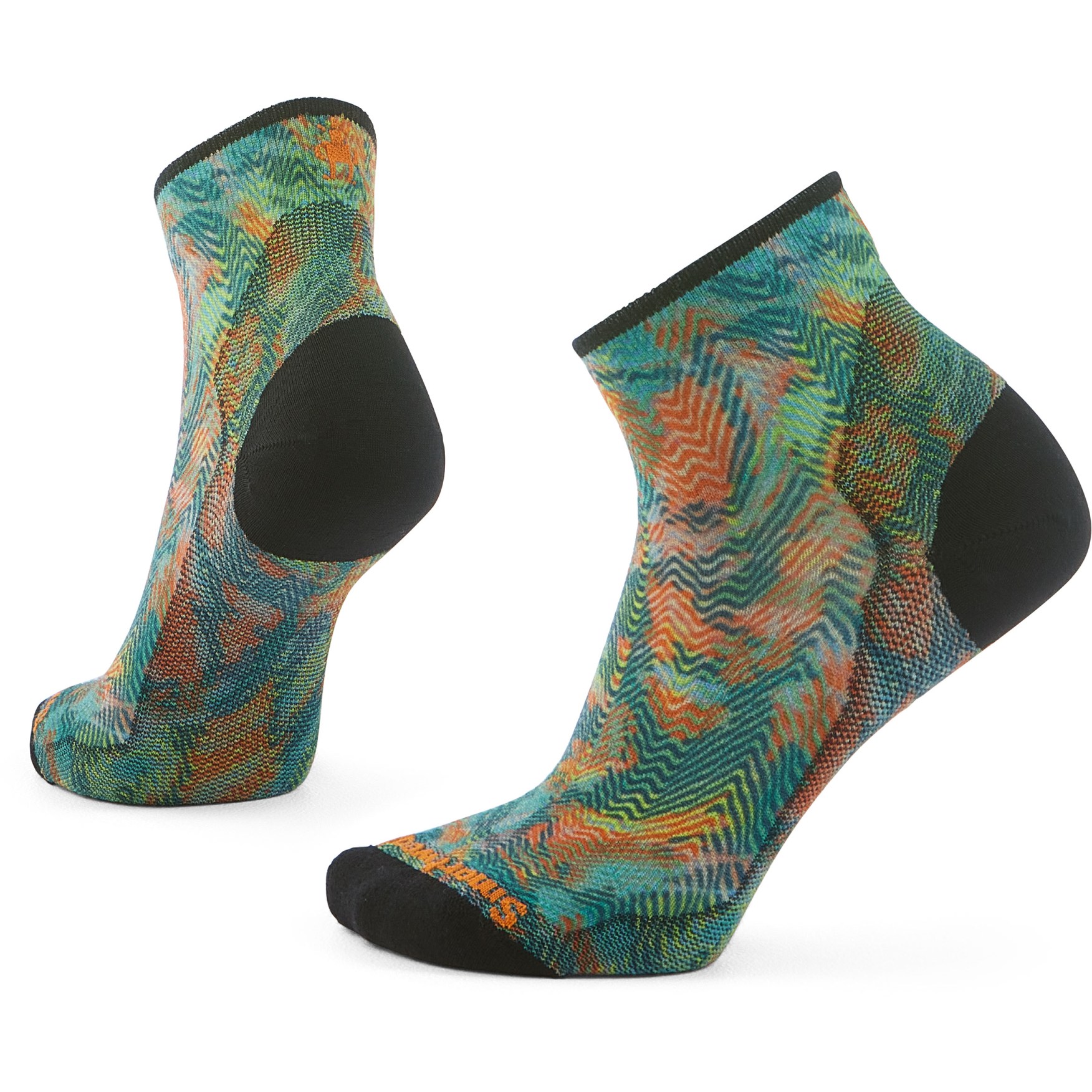 Picture of SmartWool Zero Cushion Jungle Music Print Ankle Bike Socks Women - K11 honey gold
