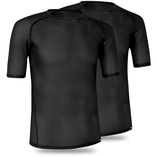 Produktbild von GripGrab Ultralight Mesh Kurzarm Unterhemd 2er Pack - schwarz