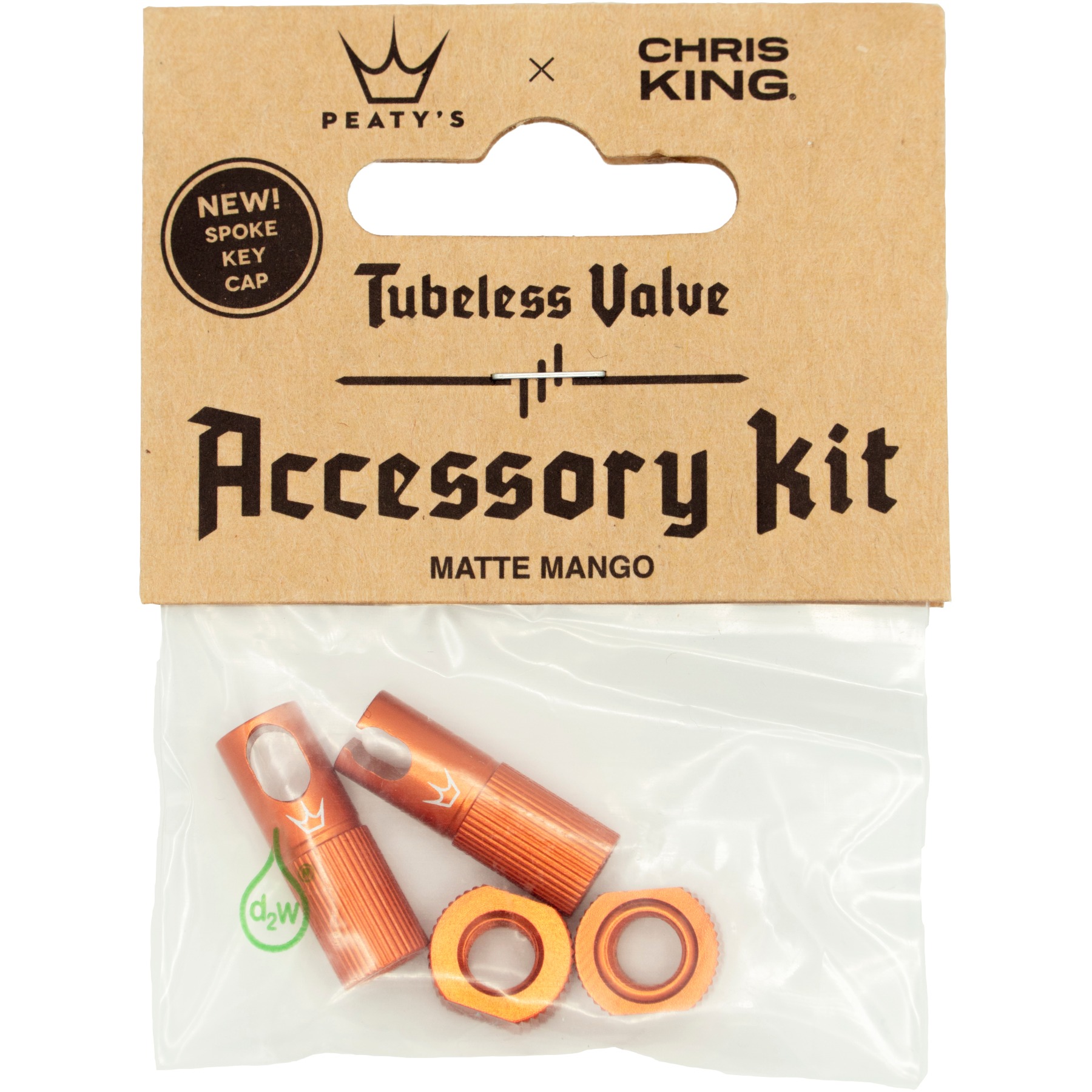 Picture of Peaty&#039;s x Chris King Tubeless Valves Accessory Kit - MK2 - mango