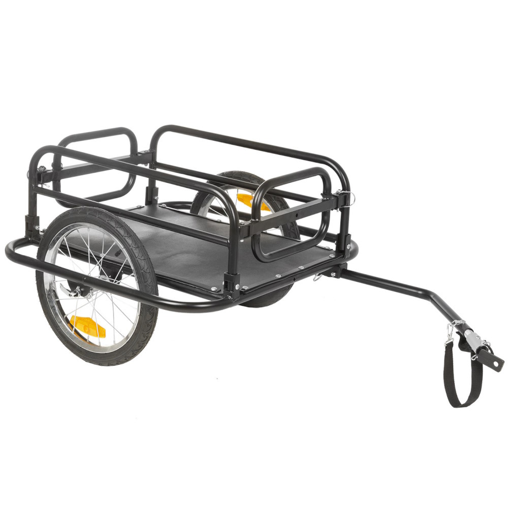 Remorque De Cargaison Pour Vélo - Noire - Générique - Attache Vélo Incluse