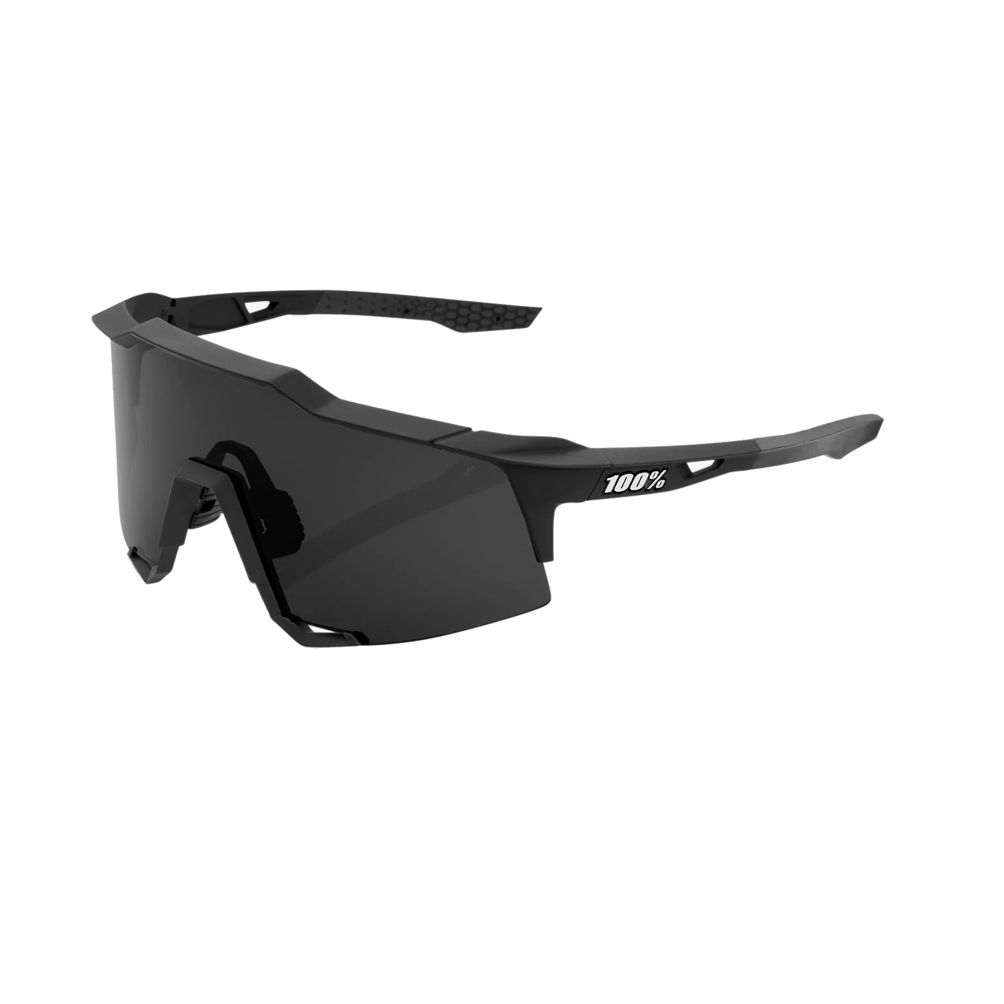 Picture of 100% Speedcraft Glasses - Smoke Lens - Soft Tact Black / + Clear