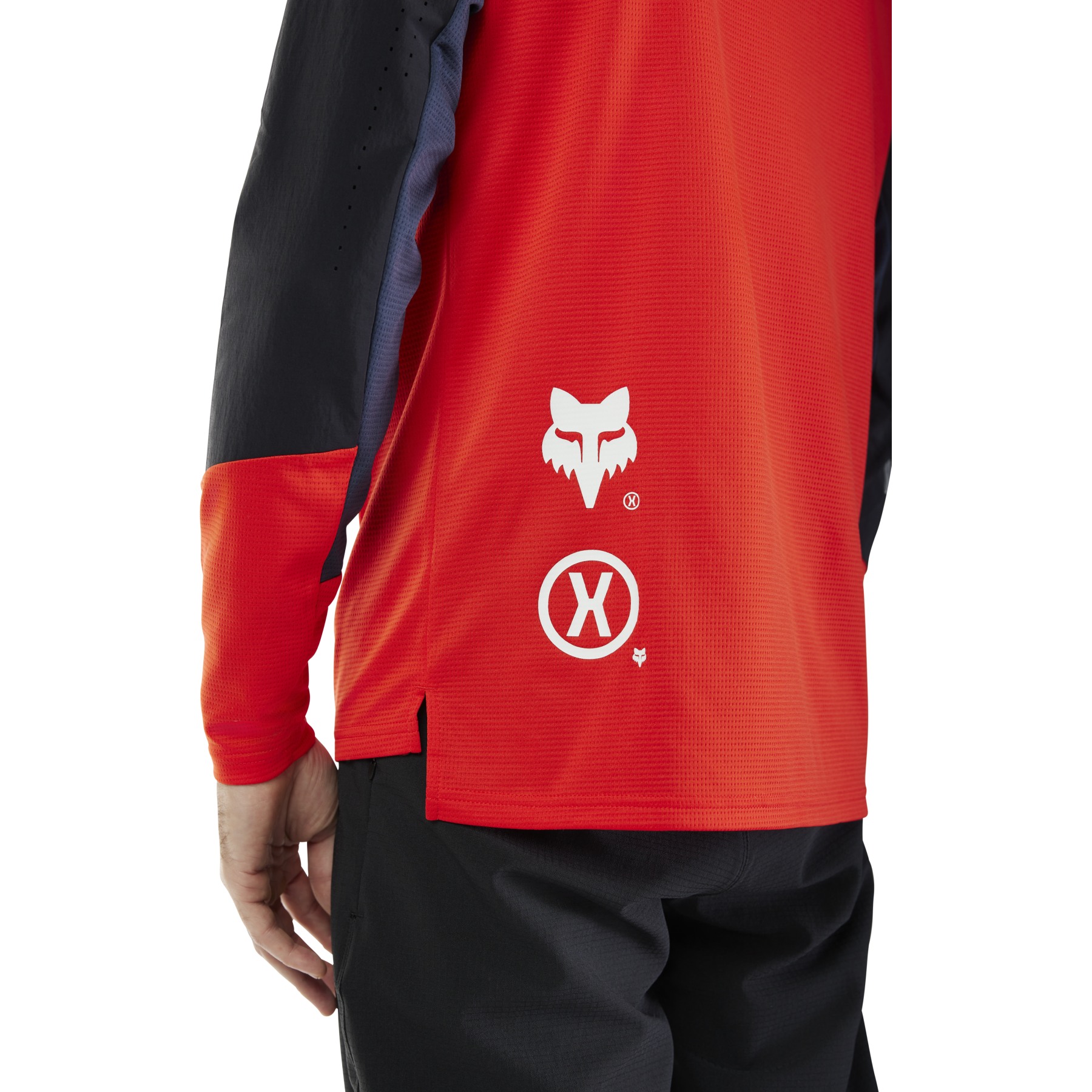 FOX Defend MTB Longsleeve Jersey Men - Elevated - fluorescent red 