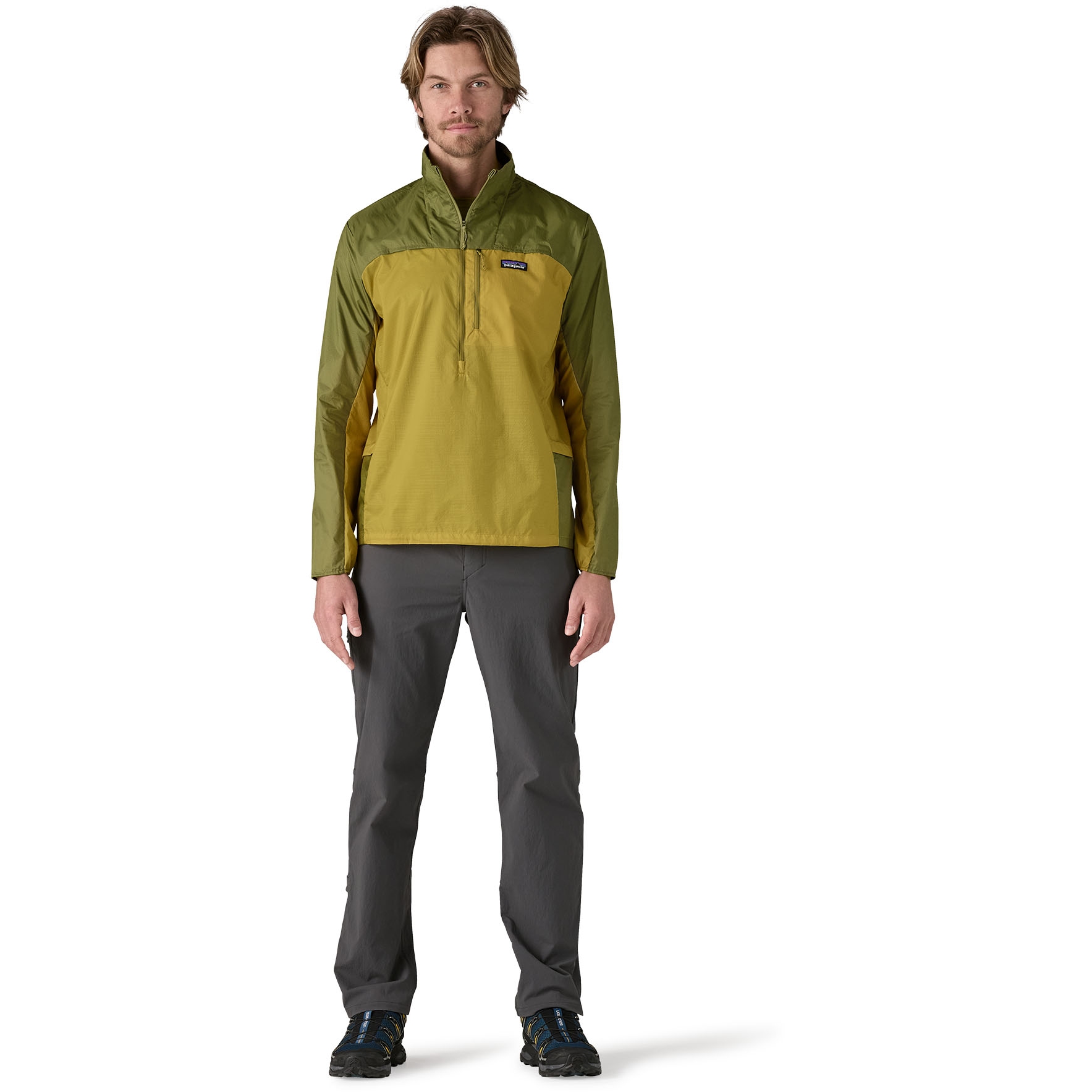 Patagonia Houdini Stash 1/2 Zip Anorak Men - Bundle Green/Graze 