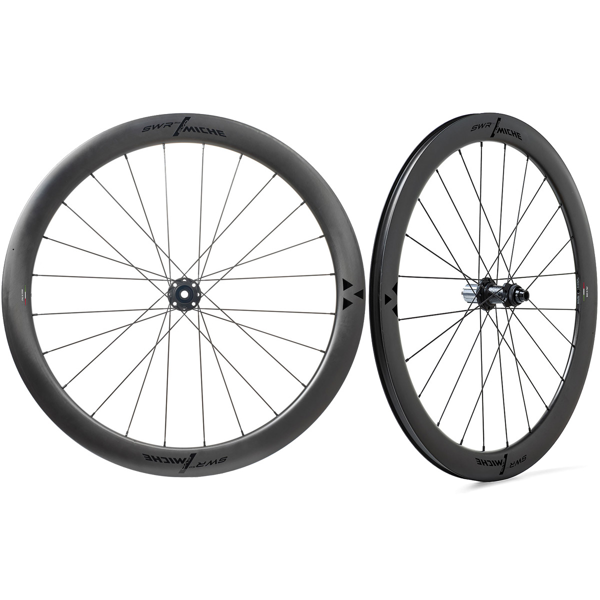 Photo produit de Miche Paire de Roues - SWR Evo 50 - 28&quot; | Carbon | Clincher | Centerlock - 12x100mm | 12x142mm - Shimano HG