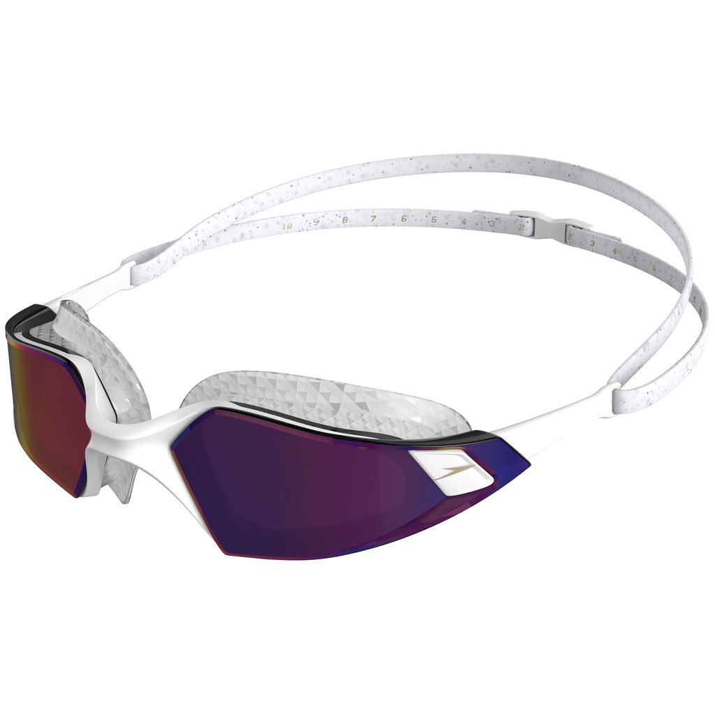 Picture of Speedo Aquapulse Pro Mirror White/Clear/Purple Gold Swimming Goggle