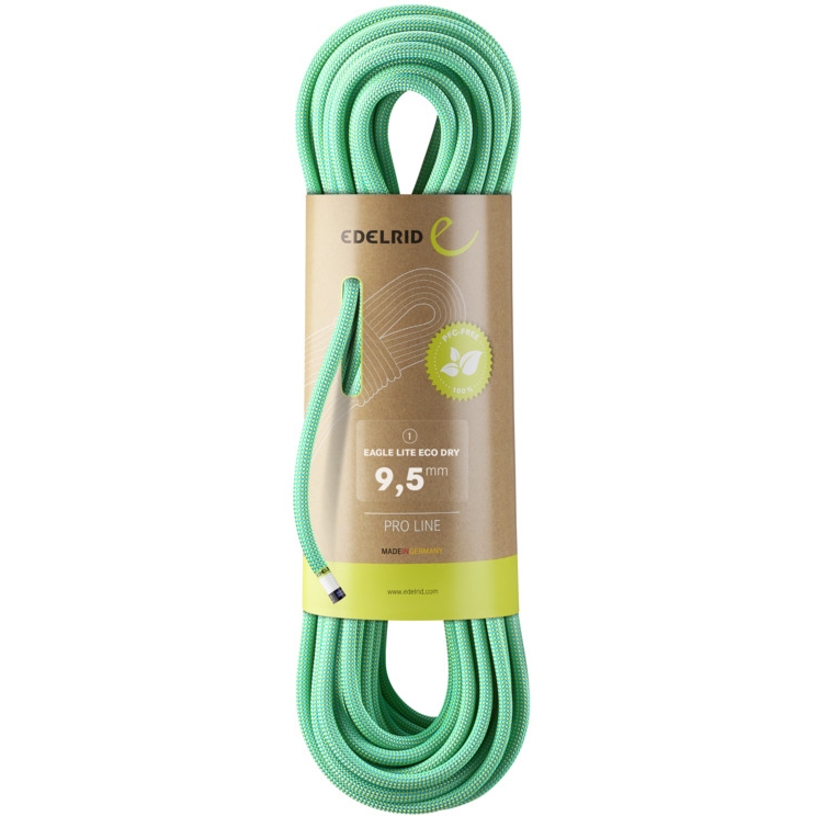 Picture of Edelrid Eagle Lite Eco Dry 9,5mm Rope - 50m - bright green