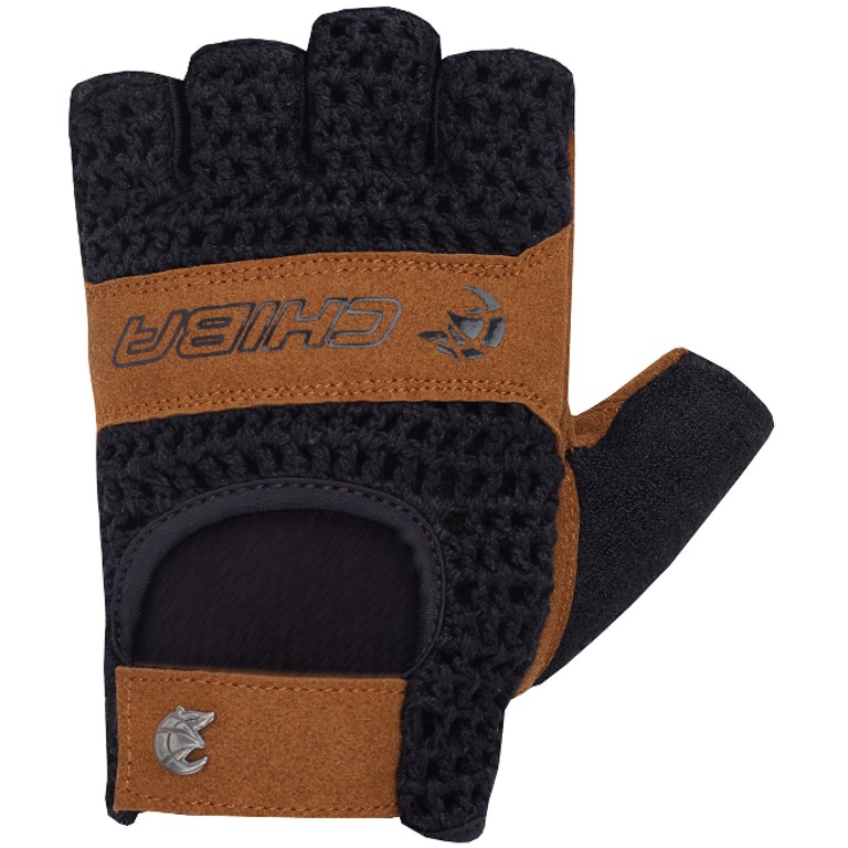 Produktbild von Chiba Retro Kurzfinger-Handschuhe - schwarz/braun