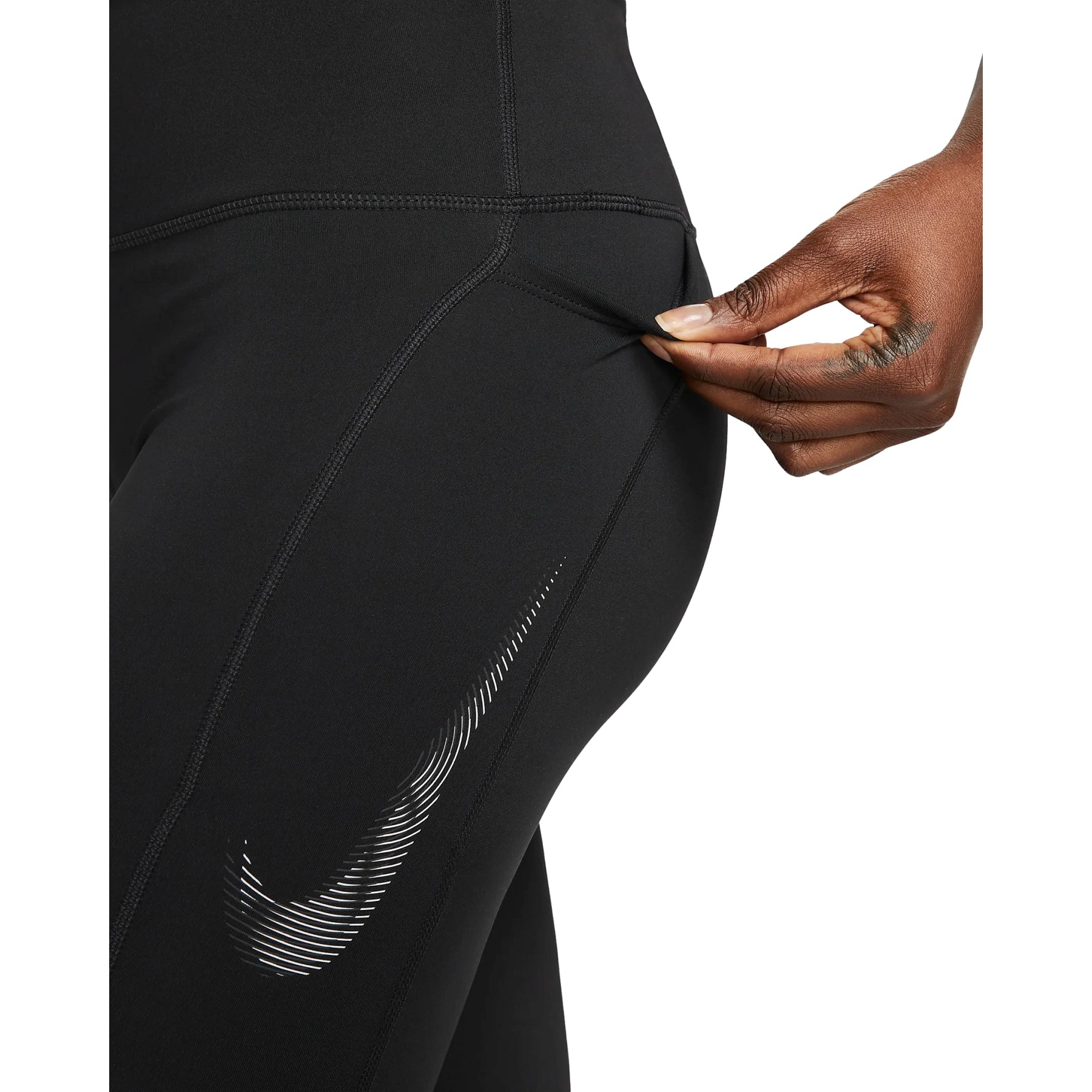 Nike Fast Mid-Rise 7/8 Tights Women - black/cool grey FB4656-010