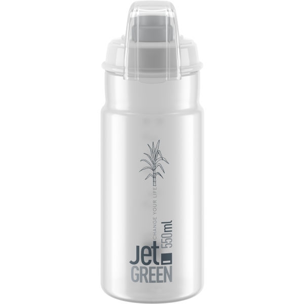 Picture of Elite Jet Green Plus Bike Bottle - 550ml - transparent