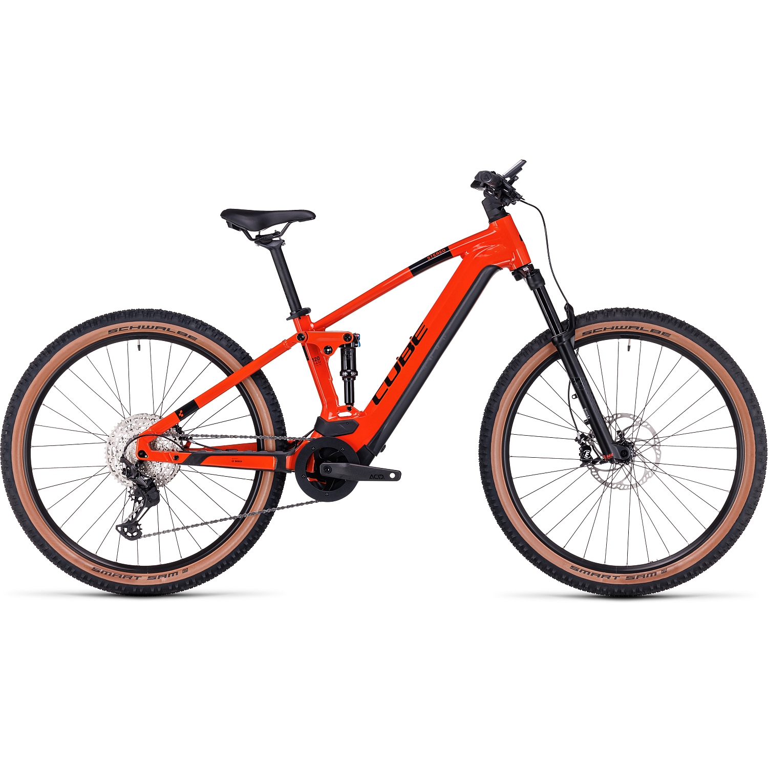 Picture of CUBE STEREO HYBRID 120 Race 625 - Electric Mountainbike - 2023 - fireorange / black