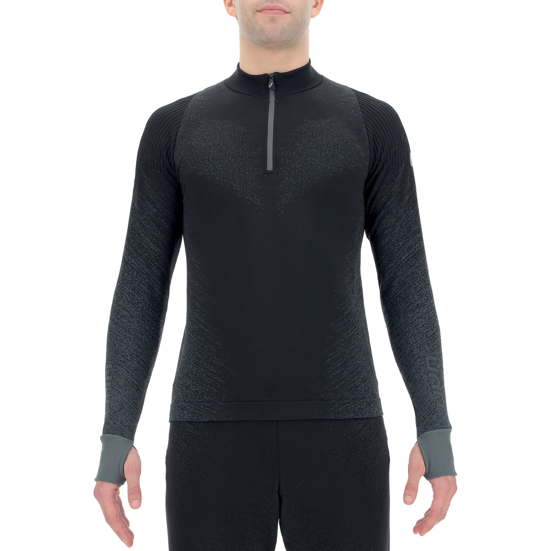 Produktbild von UYN Running Exceleration Zip Up Langarmshirt Herren - Black/Cloud
