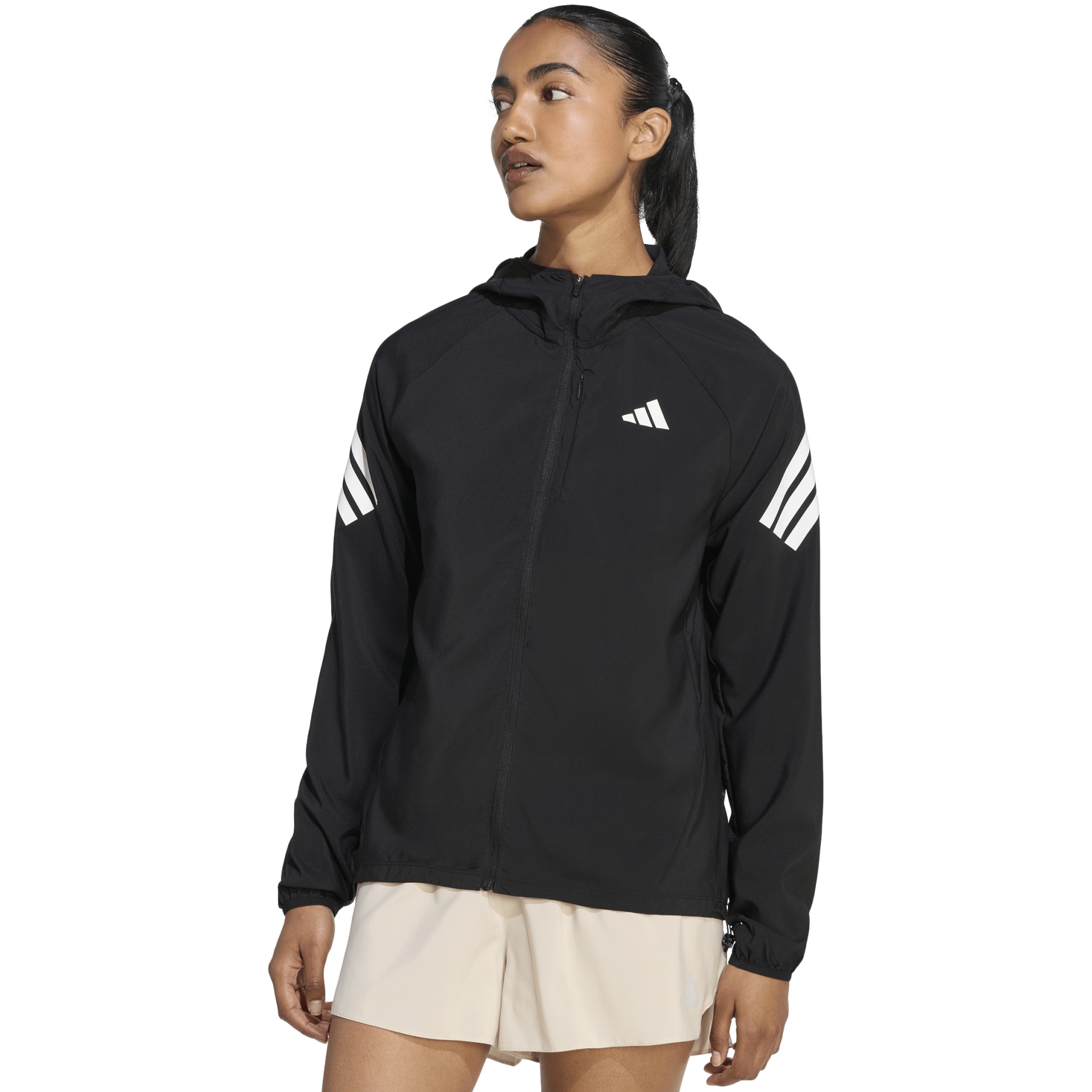 женская куртка adidas Adi365 для бега в 3 полосы - черный KQ8074