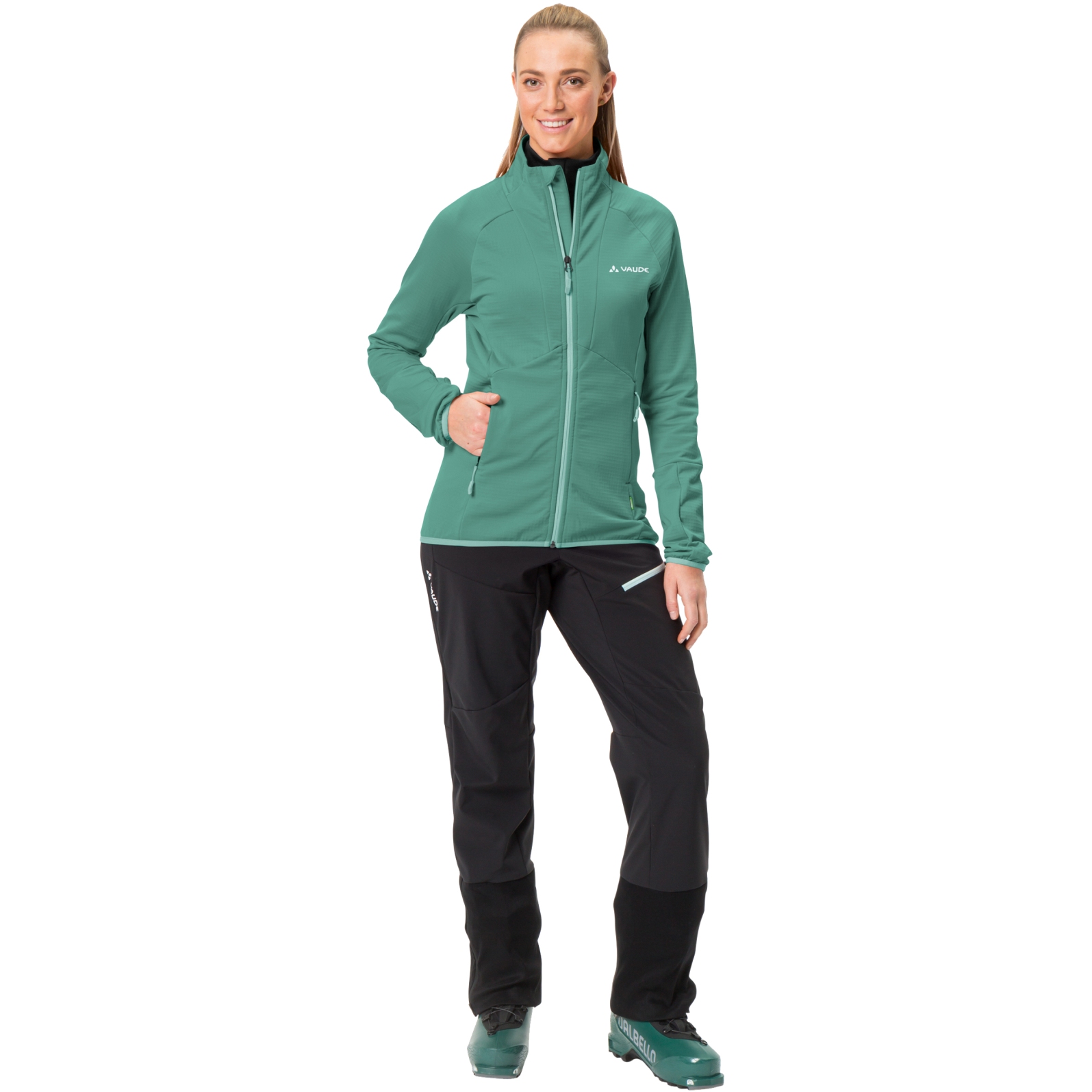 Vaude Monviso Fleece Full Zip Jacket II Women - bright aqua | BIKE24