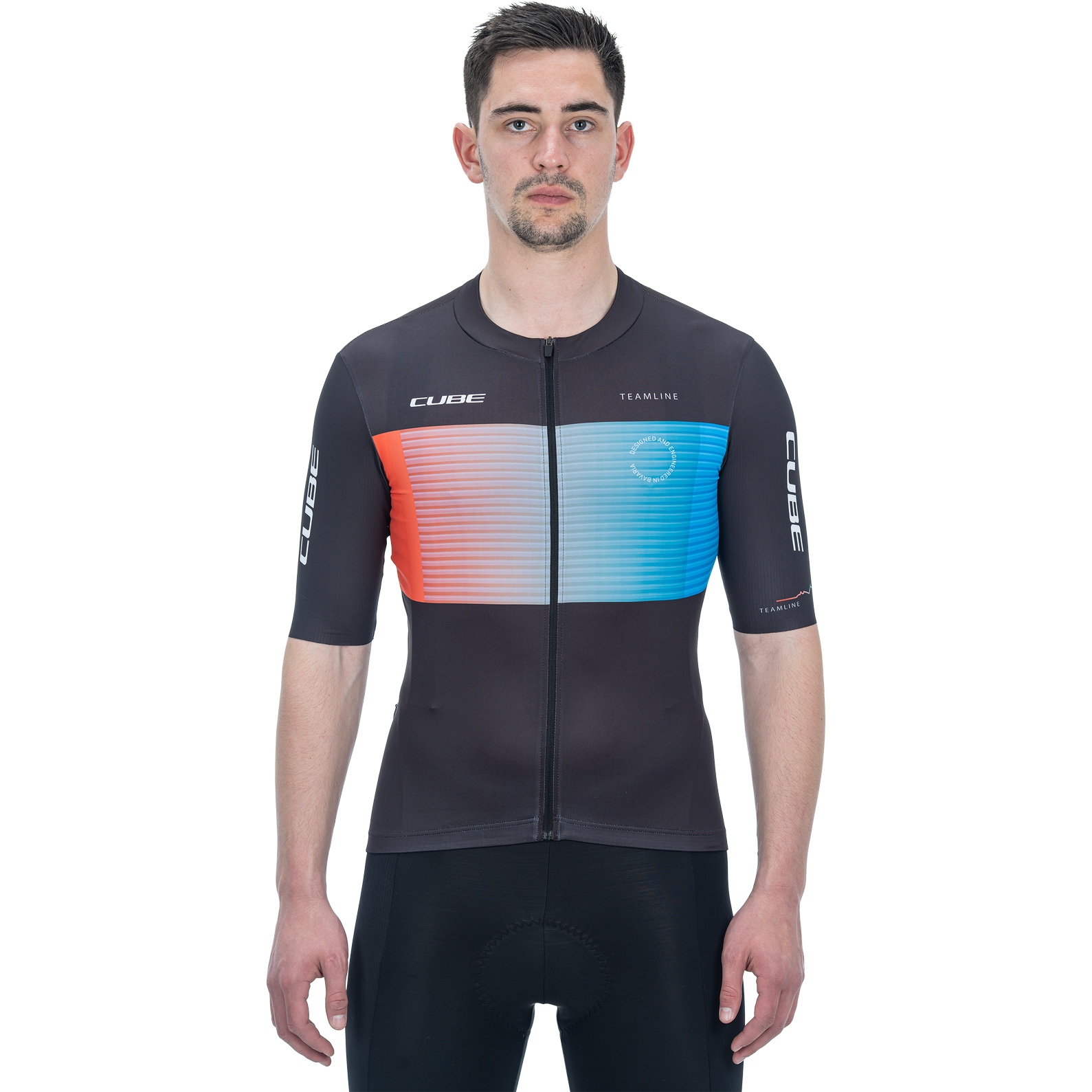 Picture of CUBE TEAMLINE Shortsleeve Jersey Men - black&#039;n&#039;blue&#039;n&#039;red