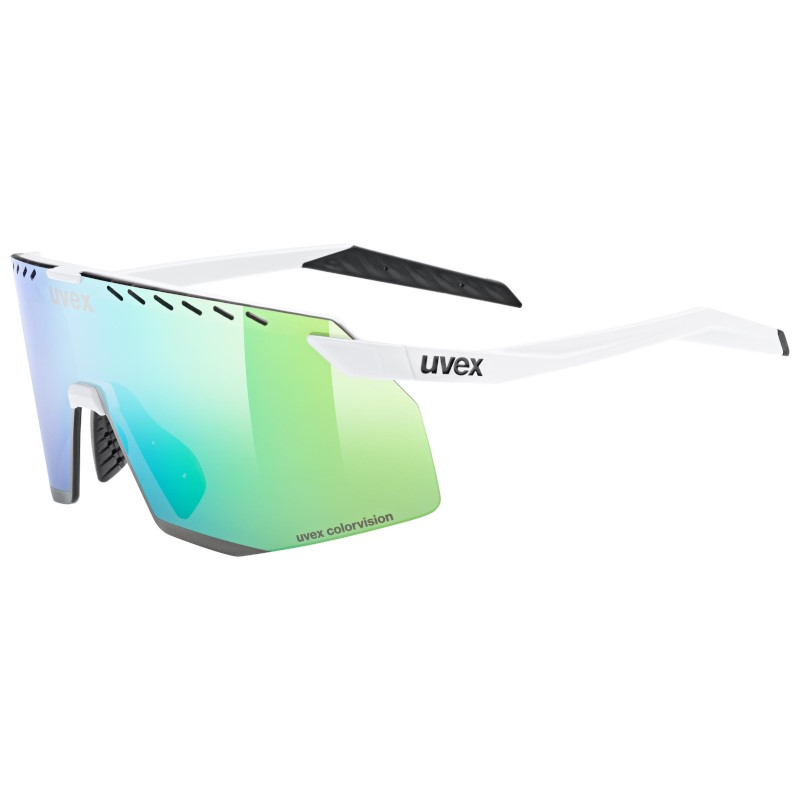 Photo produit de Uvex Lunettes - pace stage CV - white matt/mirror green colorvision
