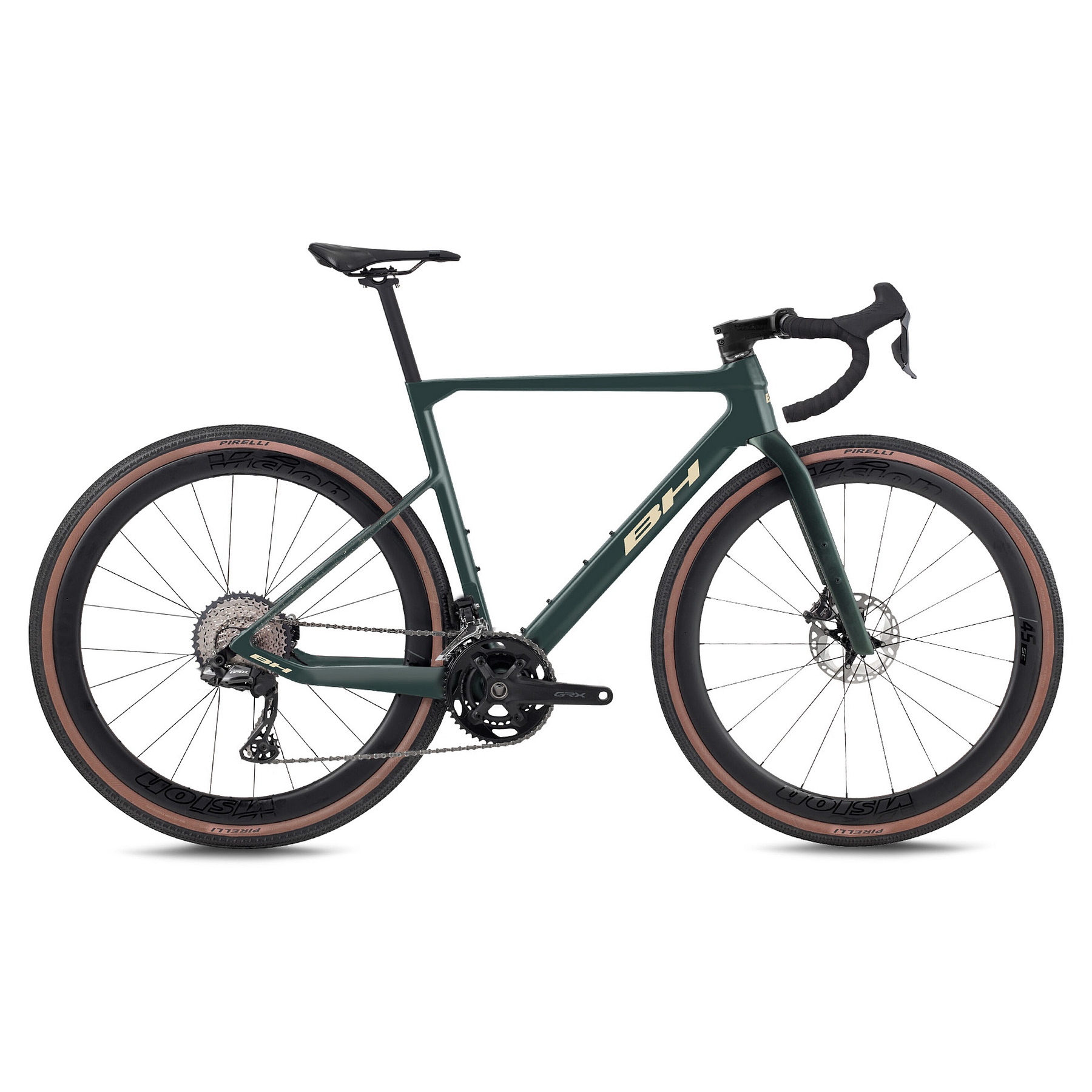 Productfoto van BH Bikes GRAVELX R 6.5 - Carbon Gravel Bike - 2025 - pine green / crema / crema