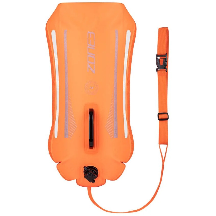 Picture of Zone3 Recycled 2 LED Swim Safety Buoy / Backpack 28L - hi-vis orange