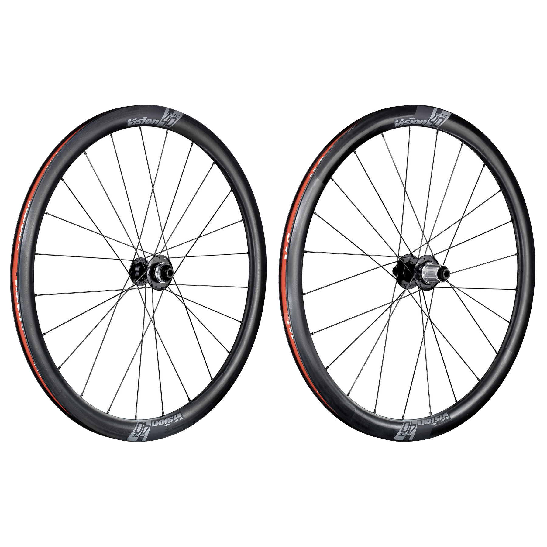 Picture of Vision TC 40 Disc Carbon Wheelset - TLR - Centerlock - 12x100mm | 12x142mm - Shimano HG