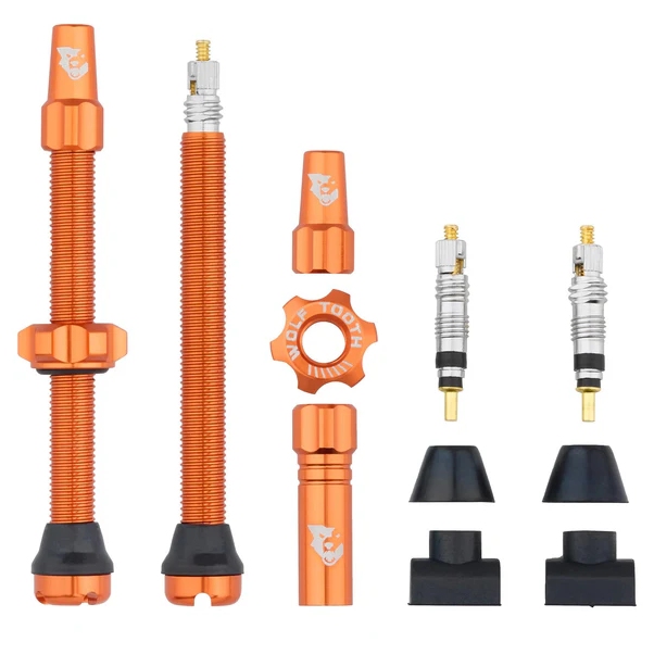 Picture of Wolf Tooth Tubeless Valve Stem Kit - 60mm - orange
