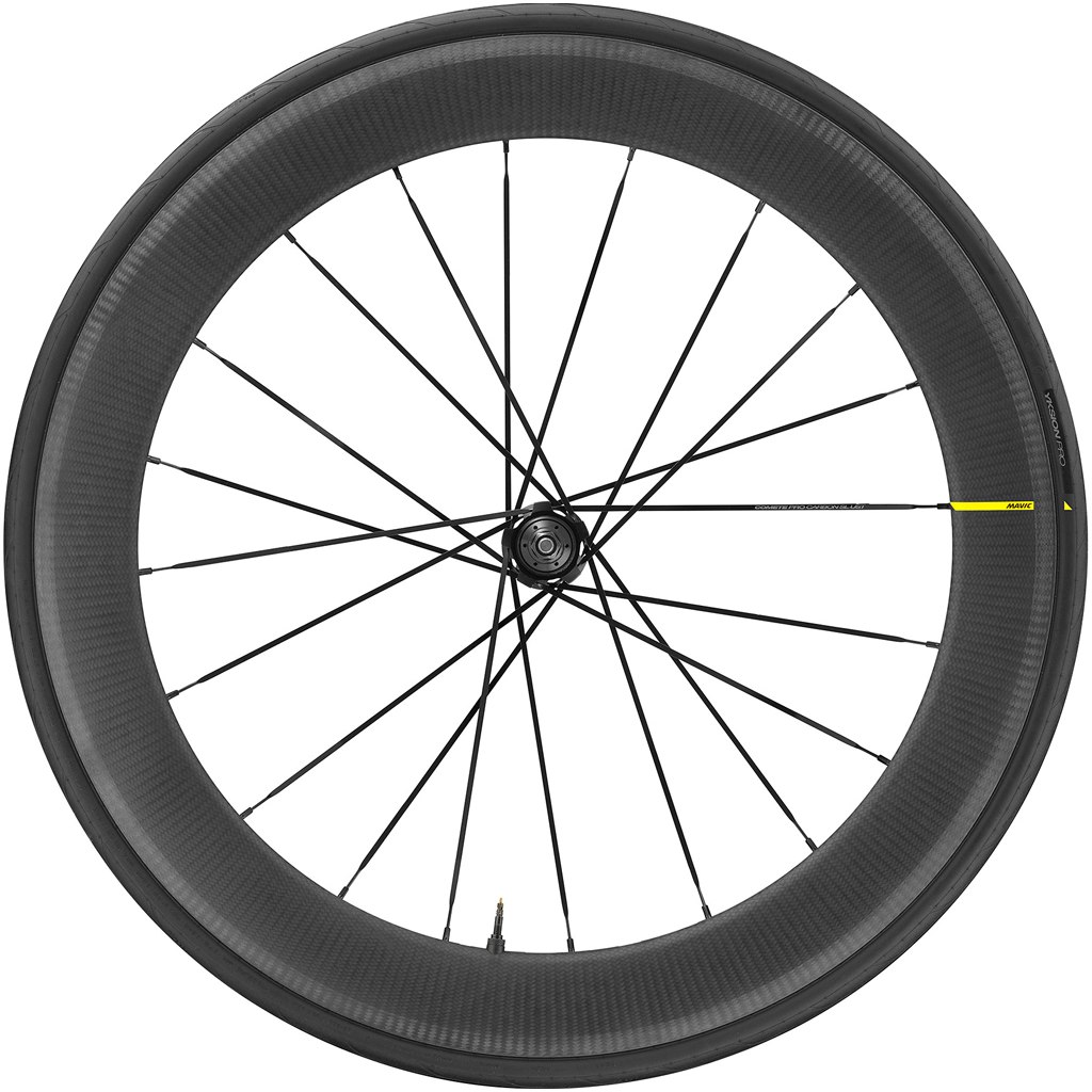 Photo produit de Mavic Ellipse Pro Carbon UST WTS Track Rear Wheel with Yksion Pro UST Folding Tire - black