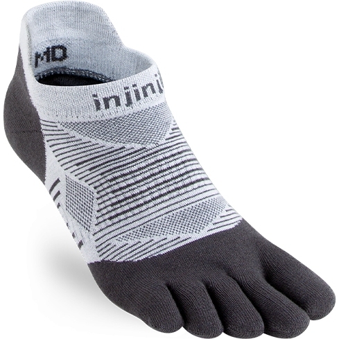 Produktbild von Injinji Run Original Weight No-Show Coolmax® Socken - grau