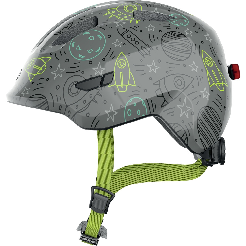 Image of ABUS Smiley 3.0 LED Kids Helmet - grey space