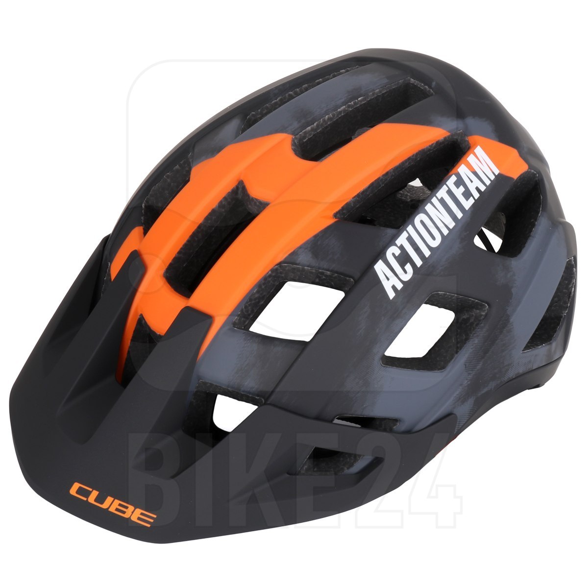 Picture of CUBE Helmet BADGER X Actionteam - grey´n´orange