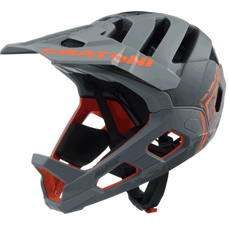 Image of CRATONI Madroc Fullface Helmet - anthracite-orange matt