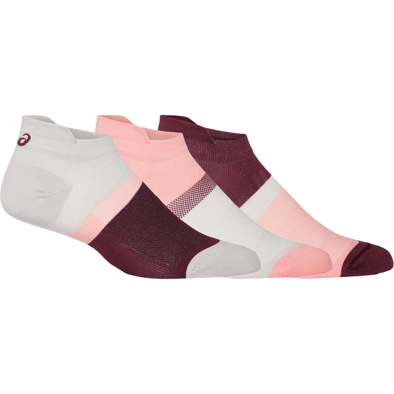 Picture of asics Color Block Ankle Socks - 3 Pairs - frosted rose