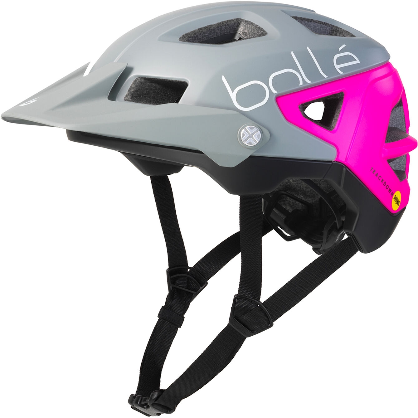 Bild von Bollé Trackdown MIPS Helm - matte grey/neon pink
