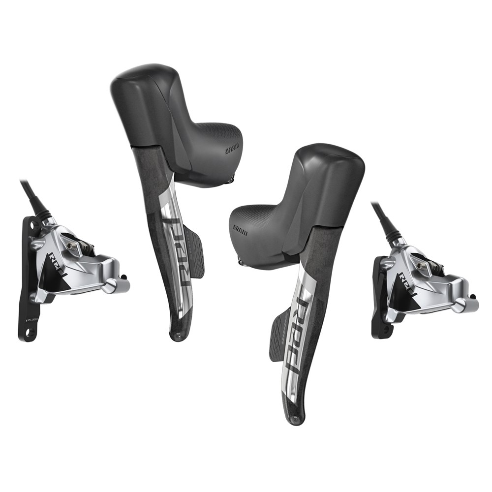 Produktbild von SRAM RED eTap AXS HRD Brems-/Schalthebel + Hydraulische Scheibenbremsen - Flat Mount - Set 2x12-fach / vorn+hinten