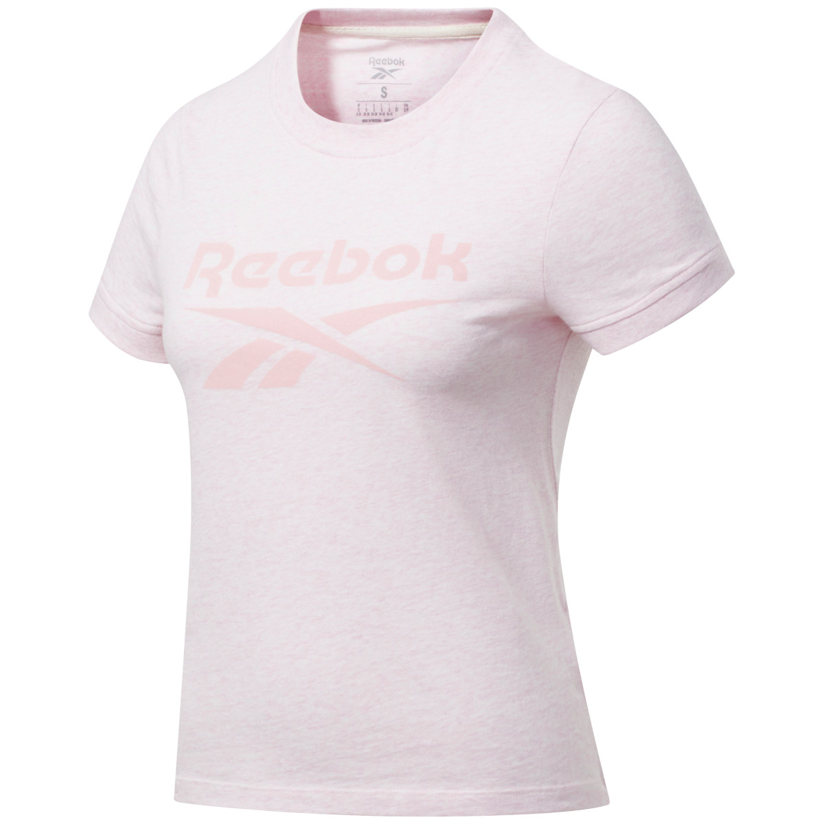 Produktbild von Reebok Frauen Training Essentials Textured Logo T-Shirt - glass pink melange FU2240